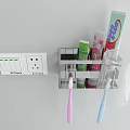 Modern Toothbrush Toothpaste 3d model