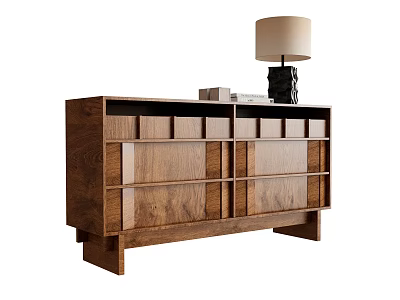 Locker Storage Cabinet Wall Cabinet Bedside Cabinet Decorative Cabinet Table Lamp Ornaments Log Bookshelf Sideboard Bucket Cabinet 3d model