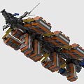 LEGO toy spaceship warship aircraft sci-fi spaceship aircraft carrier 3d model