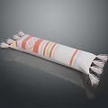 Modern Decorative Throw Pillow With Soft Fabric Colorful Stripes And Tassel Accents