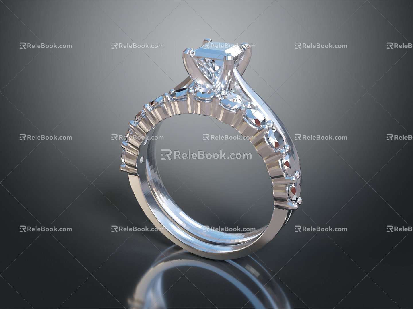 Modern Ring Diamond Ring Gem Ring Women's Ring model