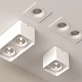 Modern White Downlights And Spotlights With Square Design For Ceiling Lighting 3d model