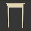 Simple Furniture Table With Orange Top White Legs And Single Drawer