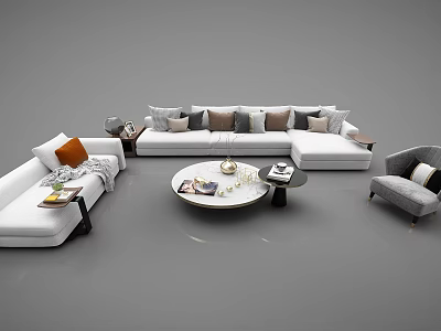 Modern Sofa Coffee Table Combination Sofa 3d model
