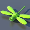 Cute Green Dragonfly Toy With Vibrant Yellow Wings And Soft Material Design