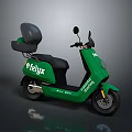Green Felyx Electric Bicycle With Easy Riding Design And Comfortable Seat Rear Mirror