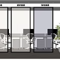 Modern Office Interior Glass Partition With Clear Frosted And Gradient Glass