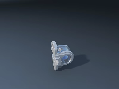 Industrial Equipment Durable Metal Connector Featuring Precision Holes And Mechanical Design 3d model