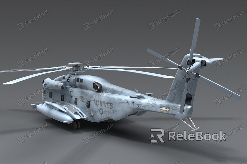 CH53 transport helicopter CH 53 transport aircraft MH53J US military transport helicopter sea stallion anti-submarine aircraft rescue aircraft model