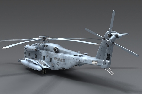 CH53 transport helicopter CH 53 transport aircraft MH53J US military transport helicopter sea stallion anti-submarine aircraft rescue aircraft 3d model