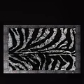 Stylish Square Rug With Zebra Pattern Black And White Design And Decorative Border 3d model