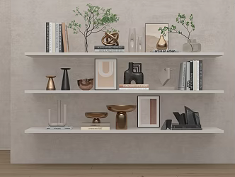 furnishings ornaments home board book green plant 3d model