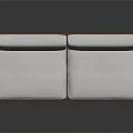 Stylish Two Seater Sofa With Wooden Armrests Light Colored Cushions And Metal Legs