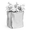 Indoor Decorative Potted Mint Plant in Burlap Sack with Fresh Green Leaves