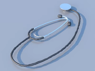 Stethoscope first aid medical instruments 3d model