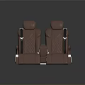 Modern Brown Leather Furniture Seats With Stitched Design Seat Belts And Armrests