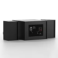 Black Home Audio Speaker System with Subwoofer Multiple Drivers and Control Knob Design 3d model