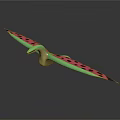 Flying Pterosaur With Pink Green Wings Black Spots Light Brown Body And Gray Gradient Background