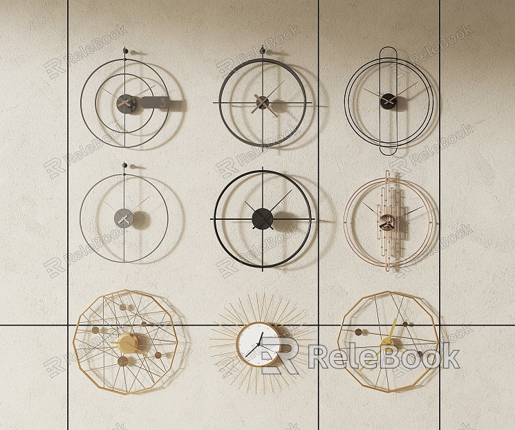 Modern Clock Clock Wall Decorations model