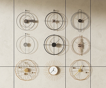 Modern Clock Wall Decorations 3d model