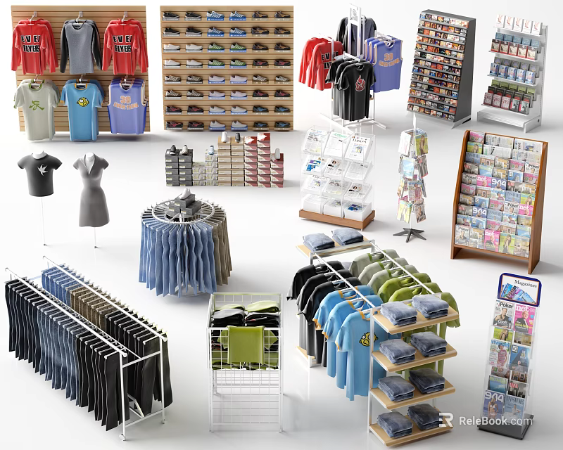 Retail Store Display Shelves Design For Efficient Organized Merchandise Storage And Versatile Solutions 3d model