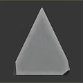 Transparent Pink Crystal Pyramid With Glossy Surface And Reflective Base