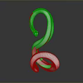 snake cobra venomous snake python reptile cold-blooded animal reptile 3d model