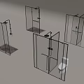 Modern Glass Bathroom Partitions With Shower Enclosures And Toilet Areas