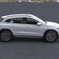 White Mercedes Electric SUV With Modern Design And Green License Plate