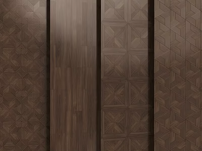 Different Styles Of Wooden Flooring Featuring Geometric Patterns And Natural Textures 3d model