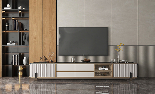 Light Luxury TV Cabinet 3d model