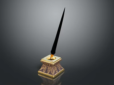 Decorative Incense Holder With Gold Base And Intricate Patterns For Home 3d model