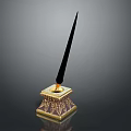 Decorative Incense Holder With Gold Base And Intricate Patterns For Home 3d model