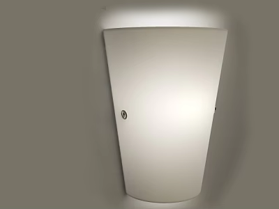 Sleek White Wall Sconce with Modern Design and Soft Ambient Lighting for Interiors 3d model