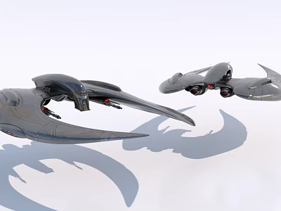 Modern Aircraft Alien Fighter 3d model Modern Aircraft Alien Fighter 3d model