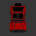 Red Open Top Off Road Vehicle With Open Doors And Black Wheels