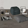 modern sofa stool cushion pedal sofa stool cushion 3d model