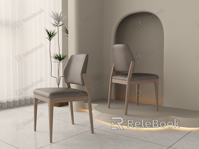 Wooden Leather Dining Chair model