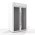 Commercial Double Glass Door Refrigerator With Stainless Steel Body And Transparent Doors
