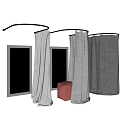 Curtains In White Grey And Dark Grey For Home Window Decoration With Styles