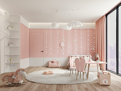 Pink Daughter Room Modern Children's Room 3d model