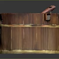 Wooden Design Electric Cooker Appliance With Inner Pot And Serving Spoon
