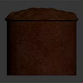 Red Cylindrical Storage Stool With Woven Texture Lid For Home Furniture