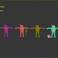 Teenage Mutant Ninja Turtles Four Characters With Different Colored Masks Holding Weapons In Standing Pose