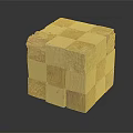Unique Cube Shaped Furniture Made Of Patterned Square Blocks With Brown And Beige Textures