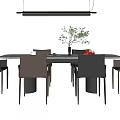 Dining table and chair combination 3d model