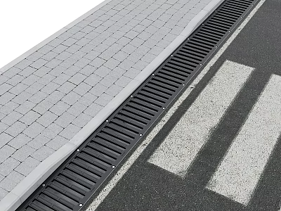 road sewer sidewalk sewer cover plate 3d model