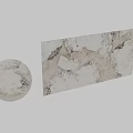 Modern Marble Components With Columns And Sphere In Textured Interior Design
