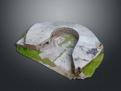 Historic sites, historic sites, ruins, realism 3d model