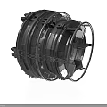 Industrial Black Mechanical Ring Component With Metal Rings Grooves And Connectors